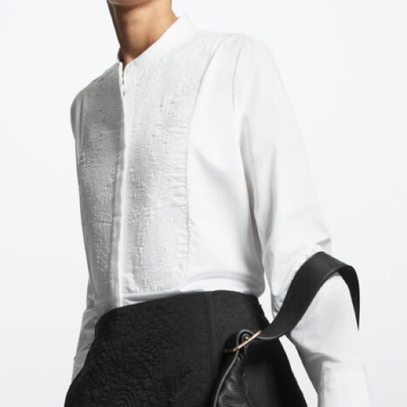 COS Embroidered Tuxedo Shirt - Picture 2 of 7